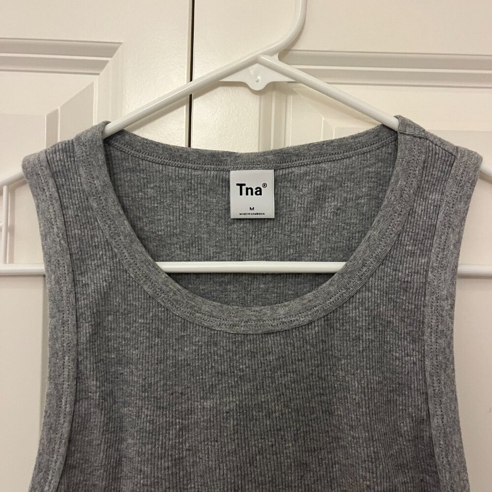 Aritzia Cropped Ribbed Racerback Tank - Picture 2 of 3